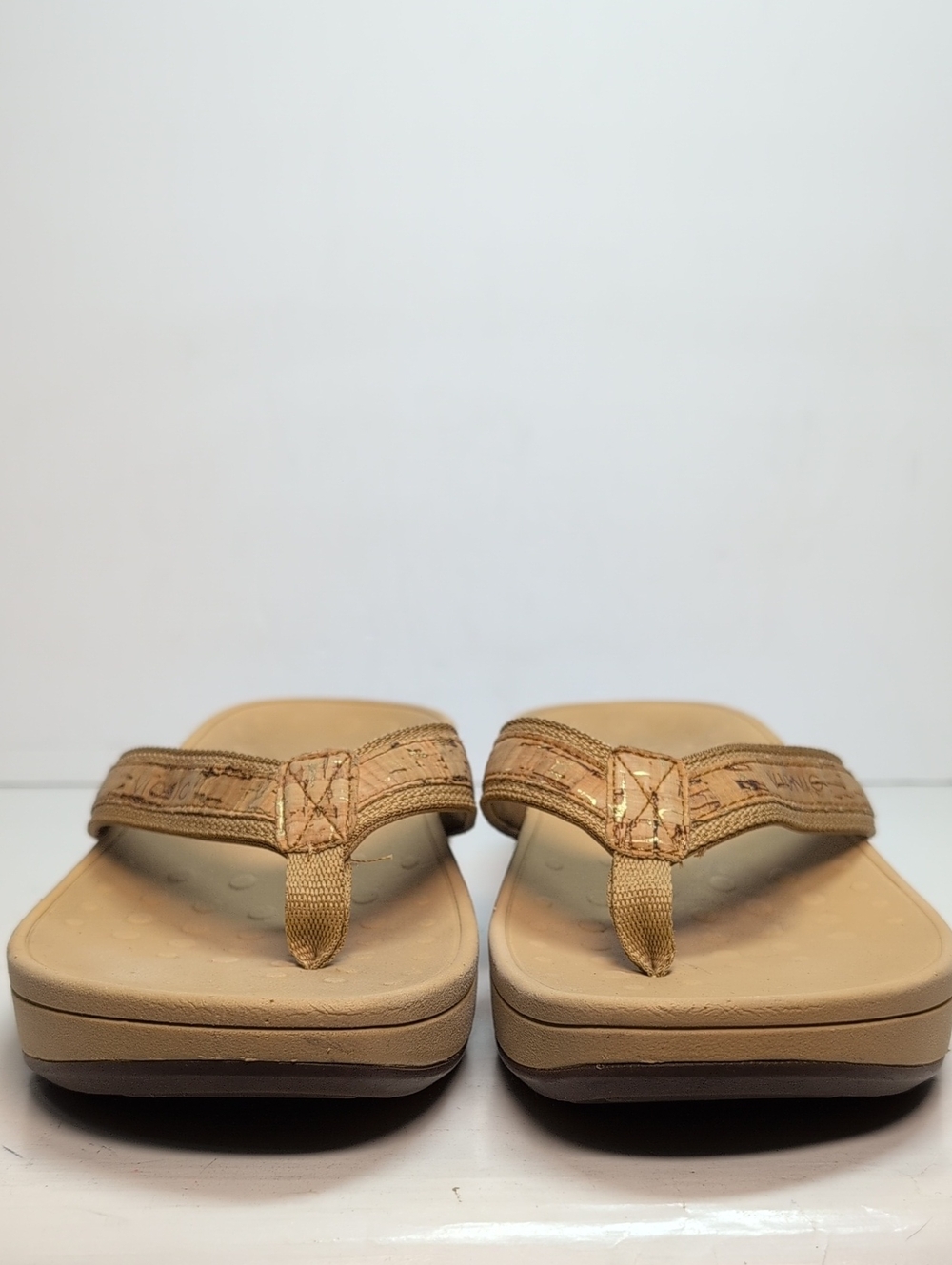 Vionic HighTide Tan platform Orthopedic thong flip flop sandal woman's size 8 - Picture 3 of 14
